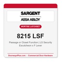 Sargent 8215 LSF Trim Passage or Closet Mortise Latchset | Grade 1 Commercial