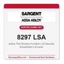 Sargent 8297 LSA Trim Mortise Double Dummy w/Active Trim | Grade 1 Commercial