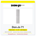Don-Jo 71 Push Plate | 4" x 16" x .050" | Multiple Finishes