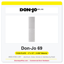 Don-Jo 69 Push Plate | 3" x 12" x 0.050" | Multiple Finishes