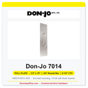 Don-Jo 7014 Pull Plate | 3.5" x 15" | 3/4" round bar | 5-1/2" CTC