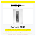 Don-Jo 7030 Pull Plate | 3.5" x 15" | 3/8" x 1-1/4" flat bar | 6" CTC