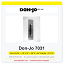 Don-Jo 7031 Pull Plate | 3.5" x 15" | 3/8" x 1-1/4" flat bar | 8" CTC