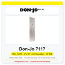 Don-Jo 7117 Pull Plate | 4" x 16" | 3/4" round bar | 10" CTC