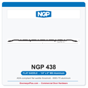 NGP 438 Flat Saddle Threshold 8" x 1/4" Aluminum | National Guard