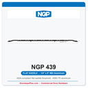 NGP 439 Flat Saddle Threshold 9" x 1/4" Aluminum | National Guard
