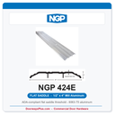 NGP 424E Flat Saddle Threshold 4" x 1/2" Aluminum | National Guard