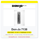 Don-Jo 7138 Pull Plate | 4" x 16" | 1" half round | 8" CTC