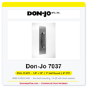 Don-Jo 7037 Pull Plate | 3.5" x 15" | 1" half round | 6" CTC