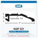 NGP 321 Half Saddle Threshold 2" x 1/2" Aluminum | National Guard