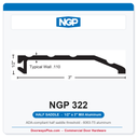 NGP 322 Half Saddle Threshold 3" x 1/2" Aluminum | National Guard