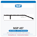 NGP 457 Half Saddle Threshold 5" x 3/4" Aluminum | National Guard