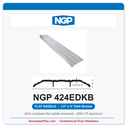 NGP 424EDKB Flat Saddle Threshold 4" x 1/2" Dark Bronze | National Guard