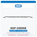 NGP 438DKB Flat Saddle Threshold 8" x 1/4" Dark Bronze | National Guard