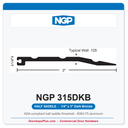 NGP 315DKB Half Saddle Threshold 3" x 1/4" Dark Bronze | National Guard
