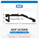 NGP 321DKB Half Saddle Threshold 2" x 1/2" Dark Bronze | National Guard