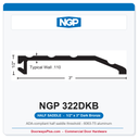 NGP 322DKB Half Saddle Threshold 3" x 1/2" Dark Bronze | National Guard
