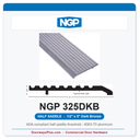 NGP 325DKB Half Saddle Threshold 5" x 1/2" Dark Bronze | National Guard