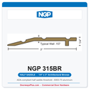 NGP 315BR Half Saddle Threshold 3" x 1/4" Architectural Bronze | National Guard