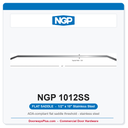NGP 1012SS Flat Saddle Threshold 10" x 1/2" Stainless Steel | National Guard