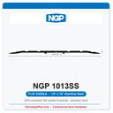 NGP 1013SS Flat Saddle Threshold 10" x 1/4" Stainless Steel | National Guard