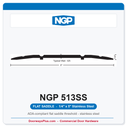 NGP 513SS Flat Saddle Threshold 5" x 1/4" Stainless Steel | National Guard
