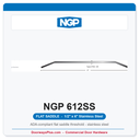 NGP 612SS Flat Saddle Threshold 6" x 1/2" Stainless Steel | National Guard