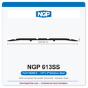 NGP 613SS Flat Saddle Threshold 6" x 1/4" Stainless Steel | National Guard