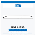 NGP 812SS Flat Saddle Threshold 8" x 1/2" Stainless Steel | National Guard