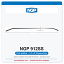 NGP 912SS Flat Saddle Threshold 9" x 1/2" Stainless Steel | National Guard