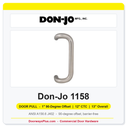 Don-Jo 1158 1" 90-Degree Offset Door Pull | 12" CTC