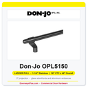 Don-Jo OPL5150 Offset Ladder Pull with Collar | 1-1/4" Stainless | 36" CTC x 48" Overall