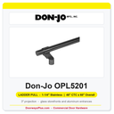 Don-Jo OPL5201 Flat-End Offset Ladder Pull with Collar | 1-1/4" Stainless | 48" CTC x 60" Overall