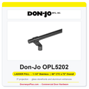 Don-Jo OPL5202 Flat-End Offset Ladder Pull with Collar | 1-1/4" Stainless | 60" CTC x 72" Overall