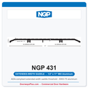 NGP 431 Extended-Width Saddle Threshold 11" x 1/2" Aluminum | National Guard