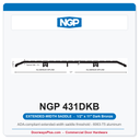 NGP 431DKB Extended-Width Saddle Threshold 11" x 1/2" Dark Bronze | National Guard