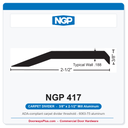NGP 417 Carpet Divider Threshold 2-1/2" x 3/8" Aluminum | National Guard