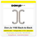 Don-Jo 1160 1" 90-Degree Offset Door Pull Back-to-Back Pair | 9" CTC