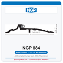 NGP 884 Bumper Seal Threshold 5" x 7/8" Aluminum | National Guard