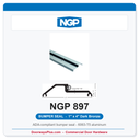 NGP 897 Bumper Seal Threshold 4" x 1" Dark Bronze | National Guard