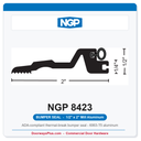 NGP 8423 Bumper Seal Threshold 2" x 1/2" Aluminum | National Guard