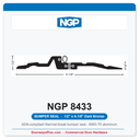 NGP 8433 Bumper Seal Threshold 4-1/8" x 1/2" Dark Bronze | National Guard