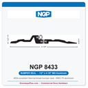 NGP 8433 Bumper Seal Threshold 4-1/8" x 1/2" Aluminum | National Guard