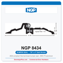 NGP 8434 Bumper Seal Threshold 4" x 7/8" Dark Bronze | National Guard