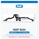 NGP 8434 Bumper Seal Threshold 4" x 7/8" Aluminum | National Guard