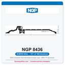 NGP 8436 Bumper Seal Threshold 6" x 7/8" Aluminum | National Guard
