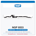 NGP 8533 Bumper Seal Threshold 5-1/8" x 1/2" Dark Bronze | National Guard