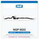 NGP 8533 Bumper Seal Threshold 5-1/8" x 1/2" Aluminum | National Guard