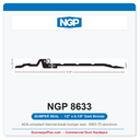 NGP 8633 Bumper Seal Threshold 6-1/8" x 1/2" Dark Bronze | National Guard