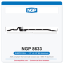 NGP 8633 Bumper Seal Threshold 6-1/8" x 1/2" Aluminum | National Guard